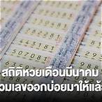 ตรวจหวยเดือนนี้